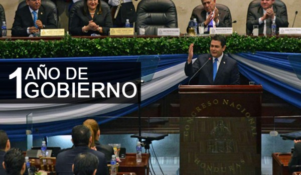 Juan Orlando Hernández cumple su primer año en un ambiente de oposición