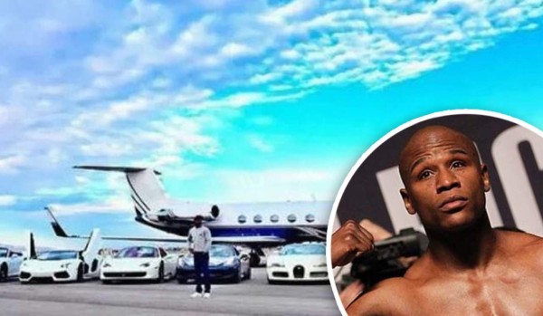 Los autos de lujo de Mayweather se queman