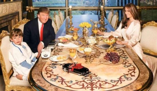 Enigmática foto de Trump y su familia causa polémica en redes sociales