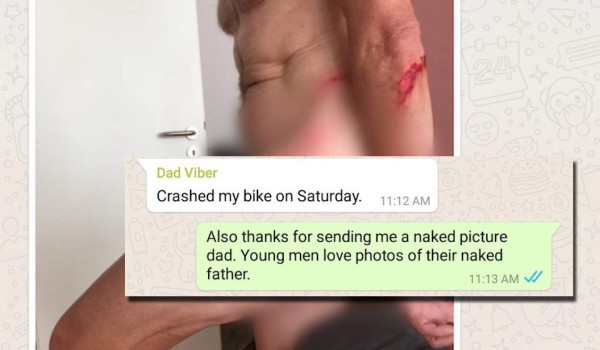 Papá manda por error una foto desnudo al grupo familiar de WhatsApp