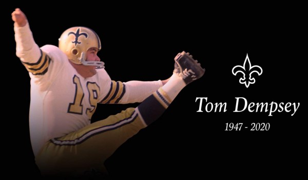 Muere por coronavirus Tom Dempsey, mítico pateador de los Saints