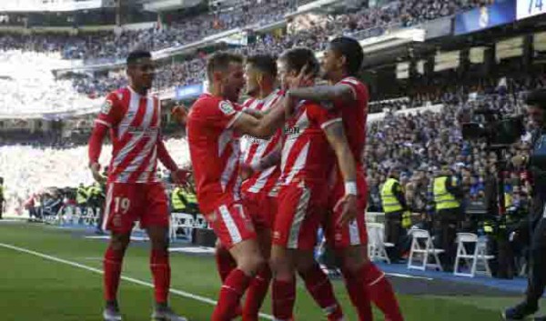 'Choco' Lozano participó en el gol de la victoria del Girona frente al Real Madrid