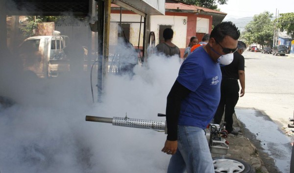 Fumigan barrios de San Pedro Sula para evitar dengue
