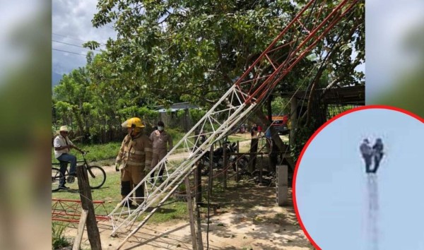 Se desploma antena radial y mueren dos trabajadores en La Masica