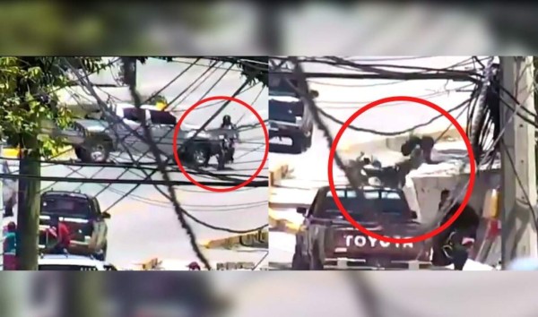 VIDEO: Motociclista se salva de morir en aparatoso accidente en Copán