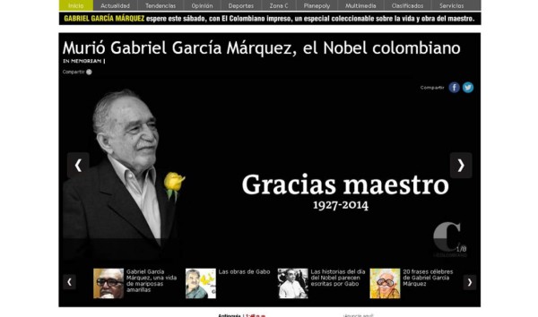 Medios internacionales dan el últimos adiós a Gabriel García Márquez