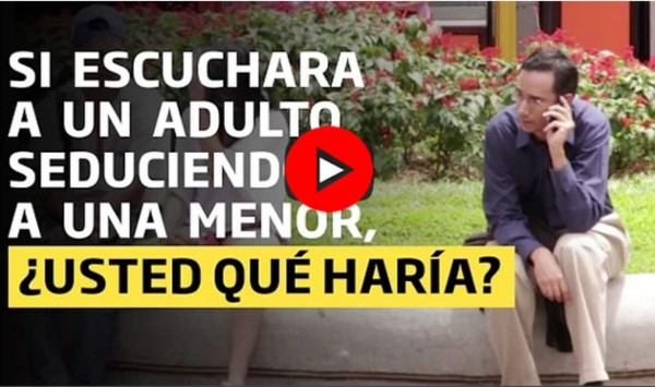 Video: Así reaccionaron ellos al escuchar a un adulto seducir a una menor