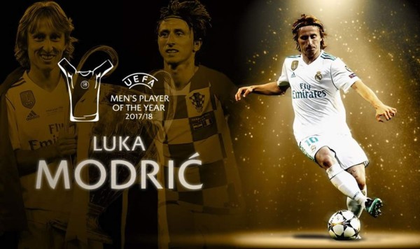 Luka Modric le gana a Cristiano Ronaldo el premio al Mejor Jugador de la UEFA