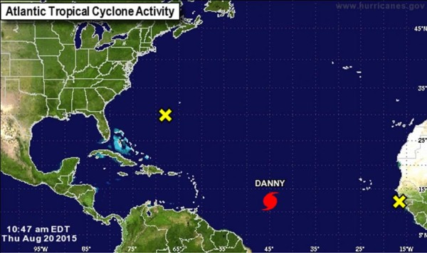 Danny se convierte en el primer huracán del Atlántico