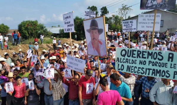 Protestan en apoyo al alcalde de San Fernando, Ocotepeque