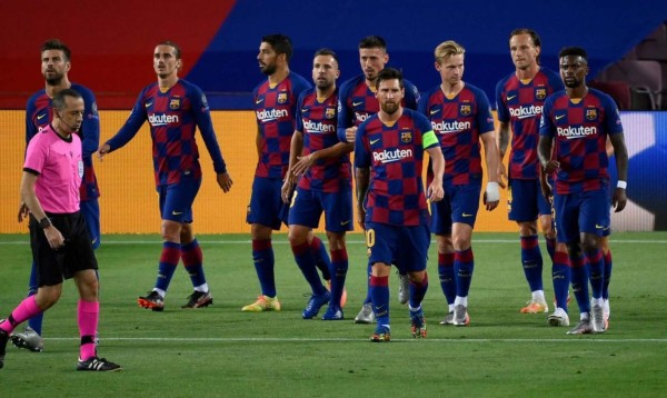 Messi a sus compañeros en el entretiempo del Barcelona- Napoli: 'No seamos pelotudos'