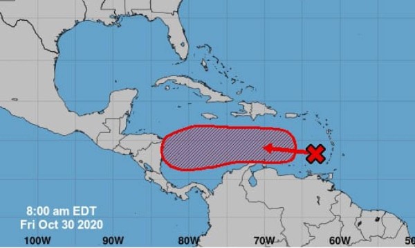 Vigilan una onda tropical que se dirige hacia el Caribe hondureño