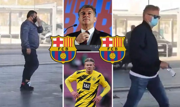 El agente Mino Raiola y el padre de Haaland se reunieron con Laporta en Barcelona