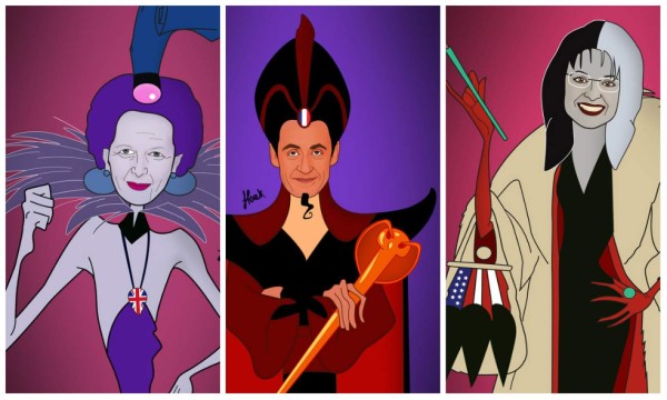Dibujan a los líderes mundiales como villanos de Disney