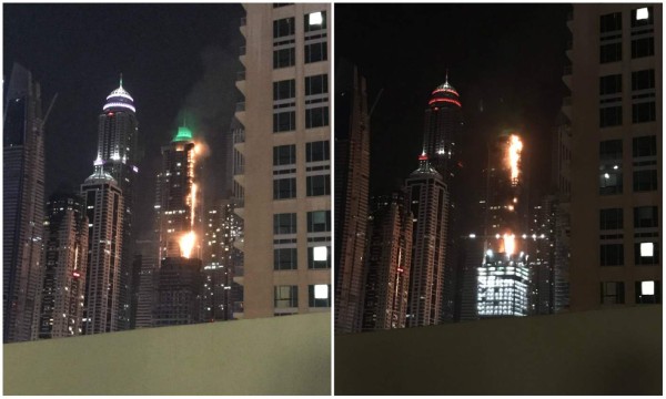 Se incendia rascacielos The Torch en Dubái