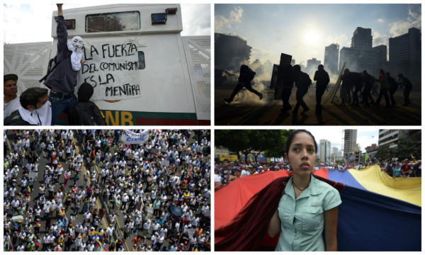 Venezolanos marchan por Caracas en contra de 'injerencia cubana'