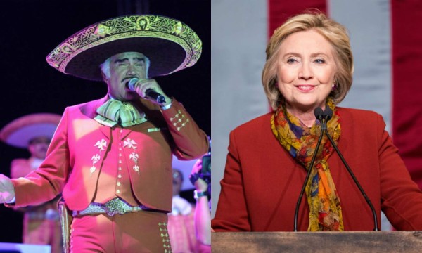 Vicente Fernández dedica canción a Hillary Clinton