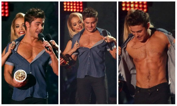 Zac Efron calienta los MTV Movie Awards