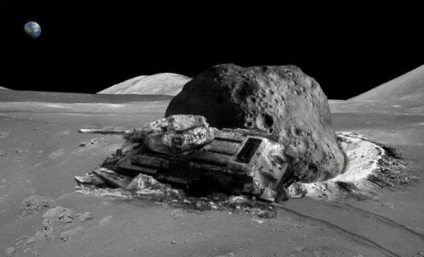 Ufólogo descubre 'tanque de guerra” en la Luna