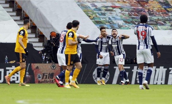 El Wolverhampton perdió en casa 2-3 contra el West Bromwich en la Premier League. Foto AFP