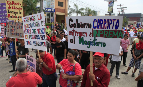 Libre marcha en San Pedro Sula y Tegucigalpa