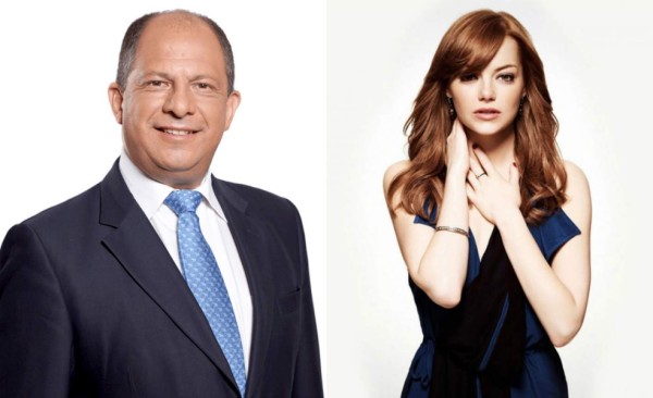 Presidente de Costa Rica invita a Emma Stone a su país