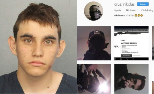 Nikolas Cruz, atacante de Florida, presumía de armas en Instagram