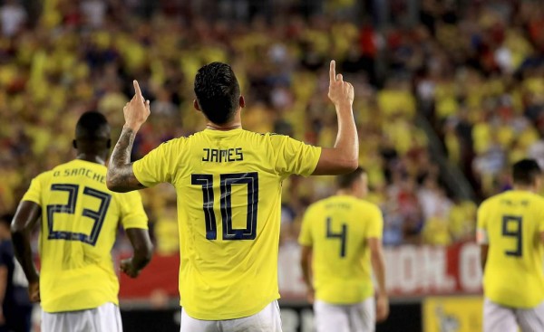 Show de James Rodríguez para liderar goleada de Colombia sobre Estados Unidos