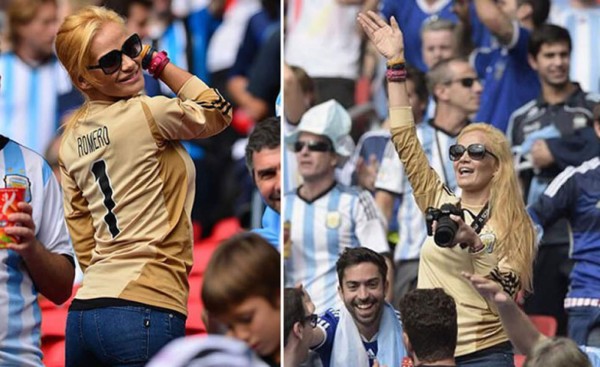 La promesa de la mujer de Romero que incluye a Rihanna si Argentina es campeón