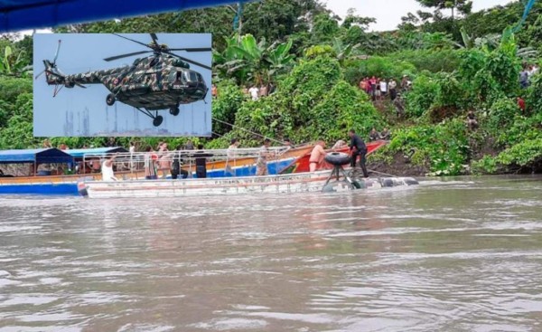 Tragedia: helicóptero cae sobre río en Perú y mueren cinco militares