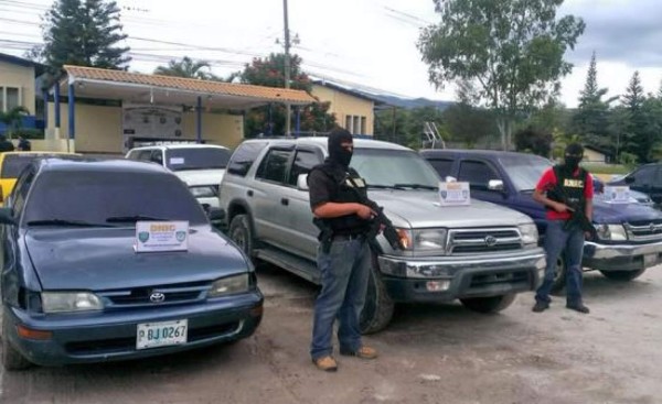 Decomisan tres carros a pandilleros en Tegucigalpa