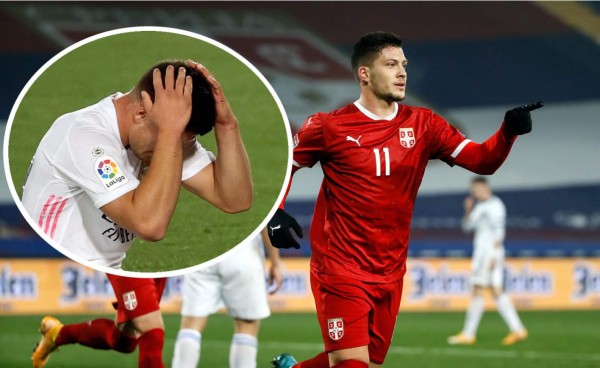 Luka Jovic marca un doblete con Serbia y lleva más goles en este 'parón FIFA' que en el Real Madrid