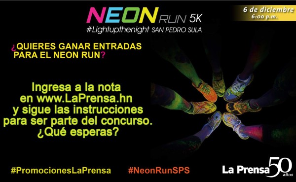 Gandores de un pase doble para el Neon Run