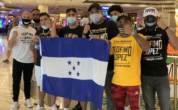 Hondureños llegan al MGM Grand de Las Vegas para apoyar a Teófimo López