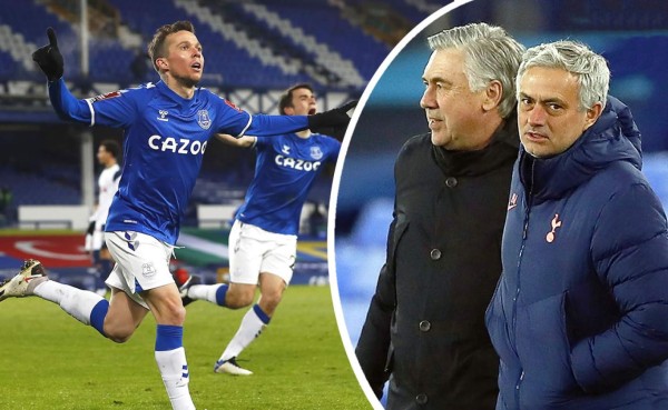 El Everton de Ancelotti elimina al Tottenham de Mourinho en la FA Cup