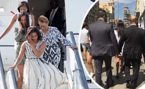 Las hijas de Obama, de compras en la Gran Vía