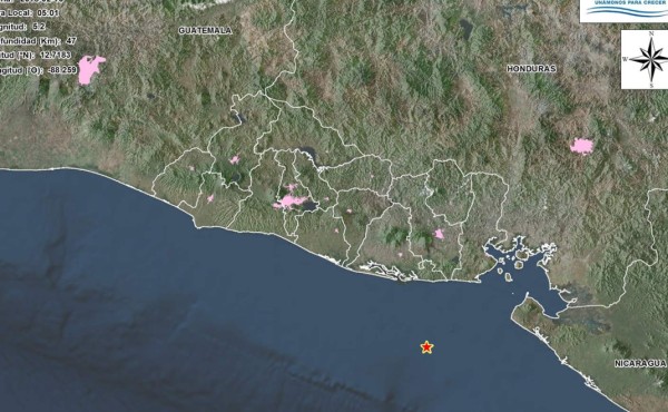 Cuatro sismos entre 4 y 5,2 Richter sacuden El Salvador