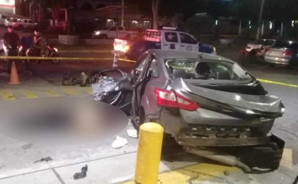 Video capta el aparatoso accidente de colombiano muerto en San Pedro Sula