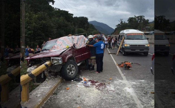 Mujer muere en accidente vial en Comayagua