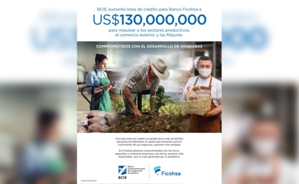 Banco Ficohsa recibe incremento en línea de crédito a $130 millones para fomentar el sector productivo, comercio exterior y Mipyme