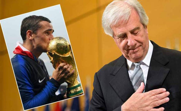 Presidente de Uruguay saluda a Macron e invita a Griezmann tras victoria en Rusia