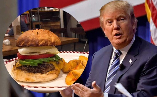 Enloquecen por hamburguesa de Trump