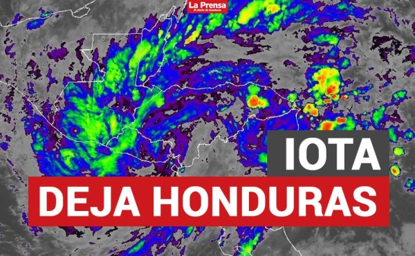Iota abandona Honduras dejando lluvias y fuertes vientos