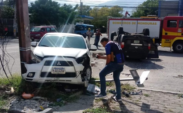 Seis personas heridas en accidente vial en San Pedro Sula