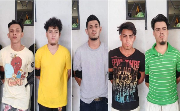 Capturan a cinco presuntos integrantes de 'La Rumba' en Choloma