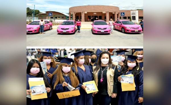 Certifican a las primeras veinte conductoras de Taxis Rosa en San Pedro Sula