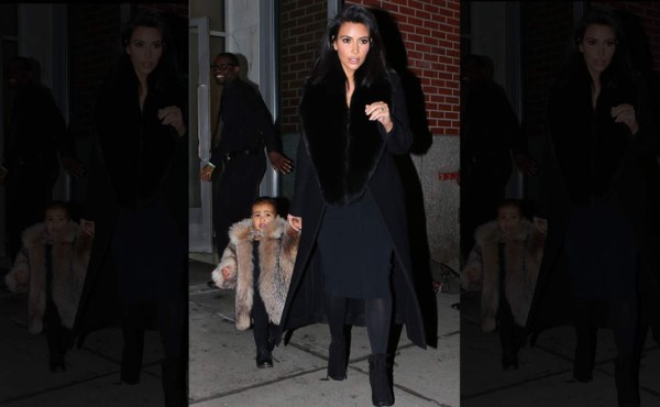 Kim Kardashian y North se van de paseo nocturno