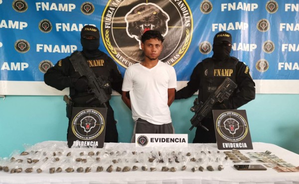 Detienen a supuesto vendedor de drogra de la MS-13 en La Ceiba
