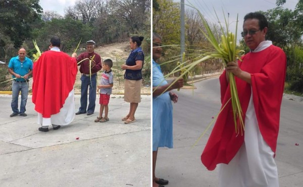 Sacerdotes sorprenden a su feligresía en Domingo de Ramos