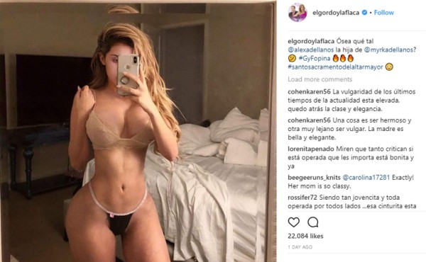 Alexa Dellanos desata revuelo por foto semidesnuda